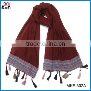 High Fashion Women's National Style Cotton Scarf thumbnail-1