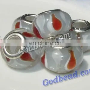 P338 Colourful Glass Bead Wholesale Handmade Murano Lampwork Glass European Beads Fit for Charm Bracelets thumbnail-1