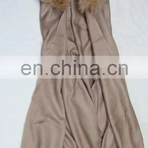 Silk Pashmina Cape With Genuine Fur thumbnail-1