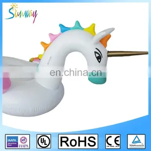 Giant Inflatable Rainbow Colorful Pegasus Pool Float With Rapid Valves thumbnail-1