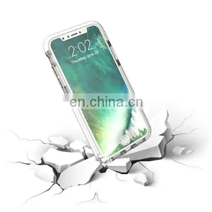 Diamond Pattern Lightweight Anti Drop Soft TPU + TPE Buffer Bar Back Cover Case for IPhone X thumbnail-4
