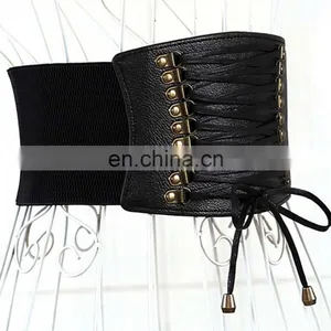 Wholesale Newest Desgin Extra Wide Belt Waist Cincher Corset Belt With Rivet thumbnail-2
