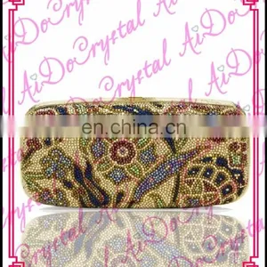 Aidocrystal Handmade Crystal Golden Victorian Shinny Detachable Chain Clutch/tote/ /purse/handbag for Wedding Bridal Girl thumbnail-1