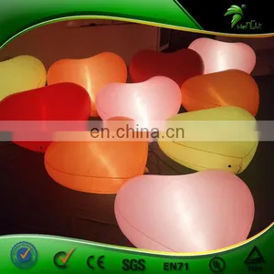 Customized PVC Led Lighting Heart Replica Balloon Party Wedding Decor Promotion Inflatable Heart Shape Balls thumbnail-2