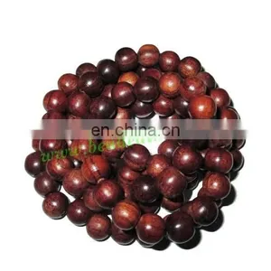 Rosewood Beads String (mala) Made of Fine Quality Handmade 7mm Round Rosewood Beads thumbnail-1