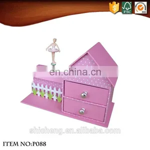 China Factory a Dancing Ballerina Gift & Craft House Shape Music Box thumbnail-4