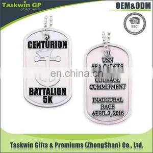 Wholesale Custom Laser Military Dog Tag With Necklace of Fashion Printing and Nice Engraving With Logo and Name thumbnail-2
