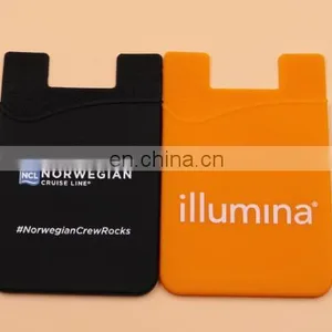 Silicone Cell Phone Credit Card Holder With Sucker,silicone Card Holder With 3M Sticker,pocket Name Card Holder thumbnail-1