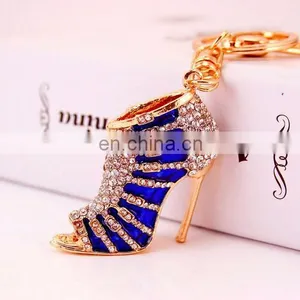 Bag Charms Accessory High Heel Shoe Rhinestone Keychain thumbnail-5