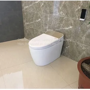 China Sanitary Ware Portable Bathroom Modern New Design Gold Intelligent Toilet Seat Cover With All Self-clean System thumbnail-4