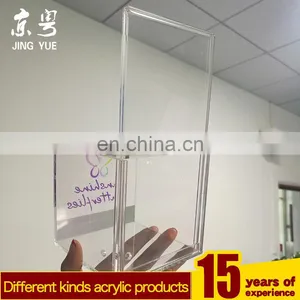 Clear Cube Pmma Plexiglass Money Cion Case Box Acrylic Money Coin Box With Advertising Board thumbnail-4