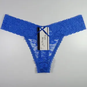 New Style Lace Open Front Panties Biniki Type Low Waist Transparent Women Lace Thongs thumbnail-5
