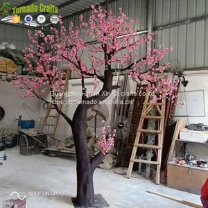 6.7m Large Outdoor Fiberglass Trunk Garden Decoration Artificial Cherry Blossom Tree thumbnail-4