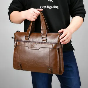 Stylish Hand-held Stiletto Bag Horizontal One-shoulder Bag Business Casual PU Leather Briefcase thumbnail-5