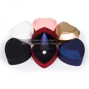 Heart Shaped LED Jewelry Box, Necklace Box, Pendant Box, Ring Box, Jewelry Box Can be Customized Logo thumbnail-1
