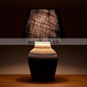 Antique Rope Pattern Desk Lamp and Cement Table Lamp thumbnail-3