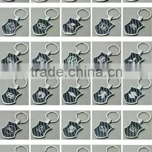 Custom Made Shape & Logo Carbon Fiber Keyring Key Chain thumbnail-3