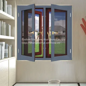 Aluminum Alloy Frame Casement Window Double Glass With Mosquito Netting Windows Modern Soundproof Aluminum Window thumbnail-5