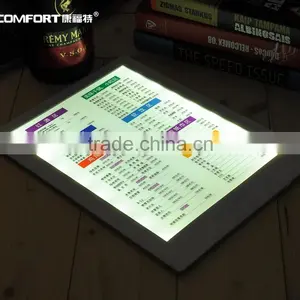 Customized Any Leather Cover Led Lighted Restaurant Menu thumbnail-2