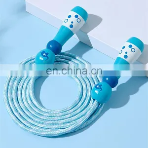 Kids Skipping Rope Cable for Children Workout Equipments Aerobic Exercise Woodend Hand Shank Jumping Rope thumbnail-4