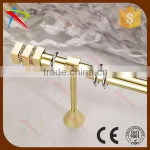 Single Curtain Rod With Square Aluminium Finial thumbnail-1