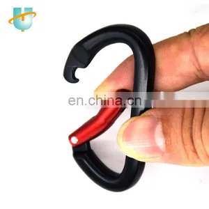 Colorful 59mm D Shape Aluminum Carabiner Clip Keychain Climbing Rock Climbing Carabiner for Camping Hiking Outdoor thumbnail-2