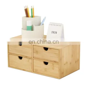 Minimalist Portable Wooden Kitchen Desktop & Drawer Office File Storage Dressing Table Organizer With Multiple Functions thumbnail-1