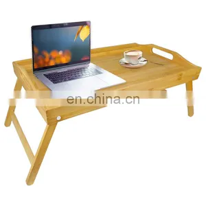 Eco Friendly Bamboo Tableware Rectangular Garden Party Serving Tray With Handle thumbnail-2
