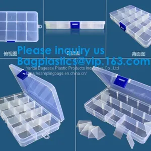 Grid Storage Box Plastic Single Compartment Size Adjustable Jewelry Organizer Bead Storage Box thumbnail-3