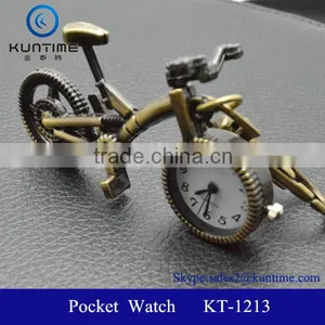 Mini Pocket Watch Bike Style Acrylic Glass Watch thumbnail-1
