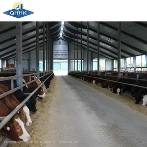 Prefabricated Steel Cattle Sheds Poultry Houses Stables Hay Warehouse Riding Stables Steel Structure Agricultural Building thumbnail-3