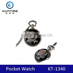 Mechanical Pocket Watch With Skull Design Quartz Pocket Watch thumbnail-1