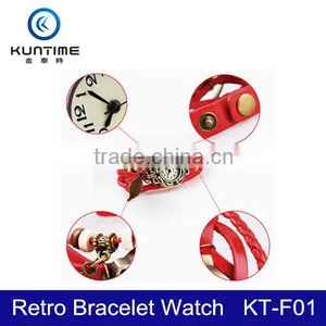 Fashion Ladies Watch Leather Leaf Bangle thumbnail-5