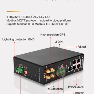 4G LTE Industrial Wireless Router With MQTT/Modbus With DI DO RS485/232 for Power Monitoring in Server Rooms thumbnail-1