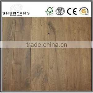 220mm Wide Plank Rustic and Handscraped Engineered Wood Flooring thumbnail-2