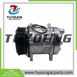 SD7H13 8901 Car Aircon Compressor for John Deere New Holland 84032734 SD7H13 8901 ER368212 84056430 8FK351125051 40405250 CAC52008AS CAC52008GS thumbnail-1
