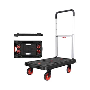 Functional Collapsible Carts Mobile Folding Platform Trolley thumbnail-1