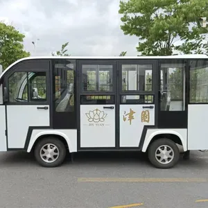 New 8-seater Enclosed Electric Sightseeing Patrol Vehicle With Heating and Cooling Air Conditioner, Rainproof and Sunproof, for Park Property Management thumbnail-2