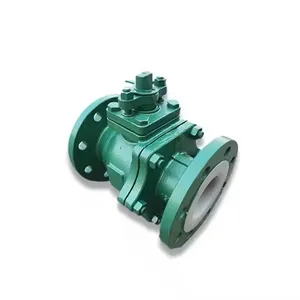 High Quality Q41F46 Manual Fluorine Lined Ball Valve Flange Soft Seal Ball Valve Carbon Steel Fluorine Lined Ball Valve thumbnail-3