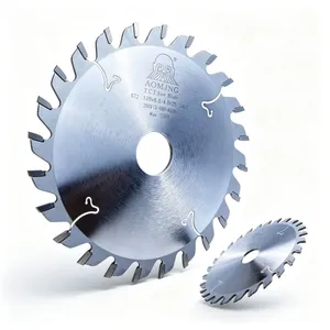 Conical Scoring Saw Blade 150mm 30T TCG 75Cr1 Chrome Coated for Composite Board MDF - AOMJNG thumbnail-1
