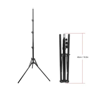 190cm Aluminum Folding Light Stand Tripod With 1/4 Screw Head For Studio, Phorographic Light, Softbox, Projector, Laser, Studio thumbnail-2