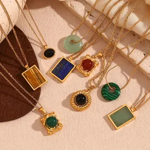Laser Engraved Stainless Steel Necklace With 18k Gold Plated Option Factory Direct Wholesale Lot thumbnail-2