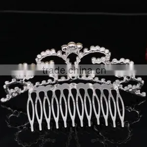 Elegant Rhinestone and Crystal Beauty Pageant Crowns&tiaras Small Delica Hair Accessories thumbnail-3