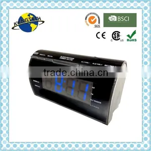 Deluxe Design Blue LED AM FM PLL Alarm Clock Radio thumbnail-1