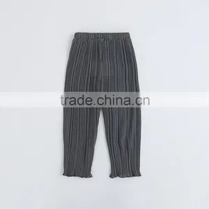 Europe Stylish Summer Children's Clothes Girl Clothes Five Solid Cream Color Chiffon Pleated Shorts Clothing Pants 2-9Y thumbnail-4