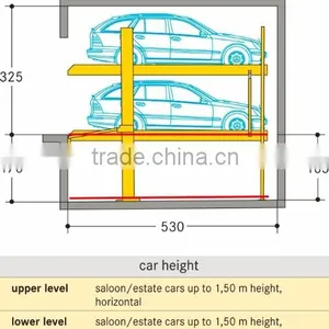 3 Levels Easy Operation Car Parking Lift System With Pit for Office thumbnail-4