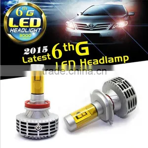 All in One Fanless Design 6th Auto LED Headlight h4 3000LM LED Headlight Conversion Kit thumbnail-6