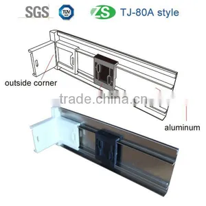Elegant Brushed Gold Aluminium Laying Tile Baseboard thumbnail-3