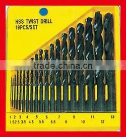 YF 19pc HSS Twist Shank White,black,tin Coated. Drill thumbnail-1