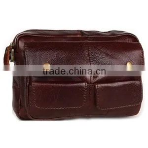 Genuine Leather Unisex Messenger Bum Bag Portable Waist Bag thumbnail-1